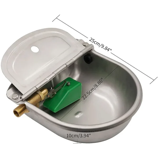304 Stainless Steel Automatic Float Water Bowl for Horse, Cow, Livestock - Image 2