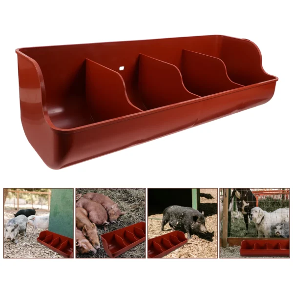 Horse Water Trough Multi-Slots Feeder Bucket For Pets, Goats - Image 4