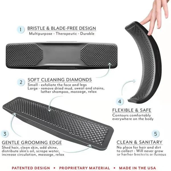 Horse Grooming Kit Massage Brushes Equestrian Care Bath Cleaning Tools - Image 3