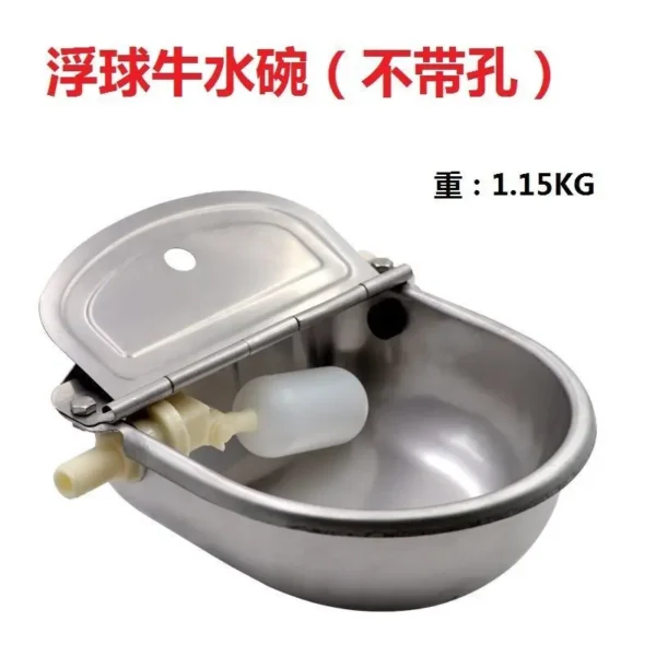 Horse Water Trough 304 Stainless Steel Automatic Bowl With Drain - Image 3