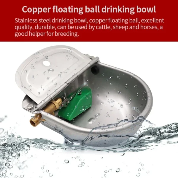 Horse Water Trough Automatic Drinking Bowl With Copper Valve - Image 4