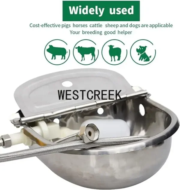 Automatic Stainless Steel Water Bowl With Float Valve For Cattle, Sheep, Horse - Image 6