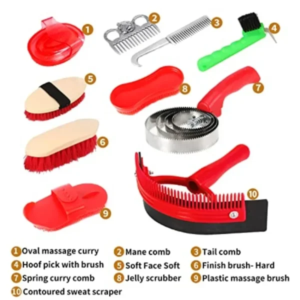 Horse Grooming Kit: Cleaning Tool Set - Image 2