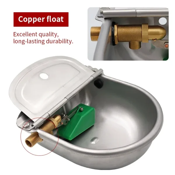 Horse Water Trough Automatic Drinking Bowl With Copper Valve - Image 3