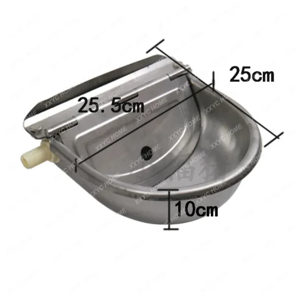 Horse Water Trough 304 Stainless Steel Automatic Bowl For Cattle - Image 2