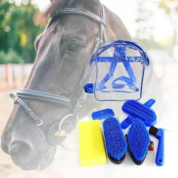 Horse Grooming Kit: 6-Piece Dusting Brush