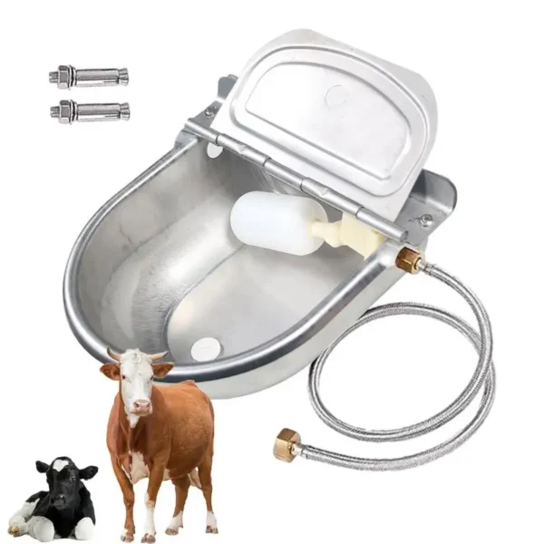 Horse Water Trough Adjustable Smooth Stainless Steel Anti-Rust Bowl