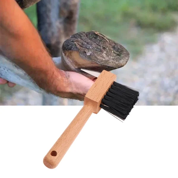 Horse Grooming Kit: Rubber Hoof Pick Brush with Soft Handle.